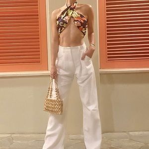 Birds of Paradise Silk Scarf Top